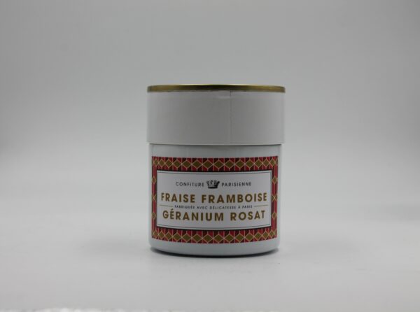 Confiture Fraise Framboise Géranium Rosat